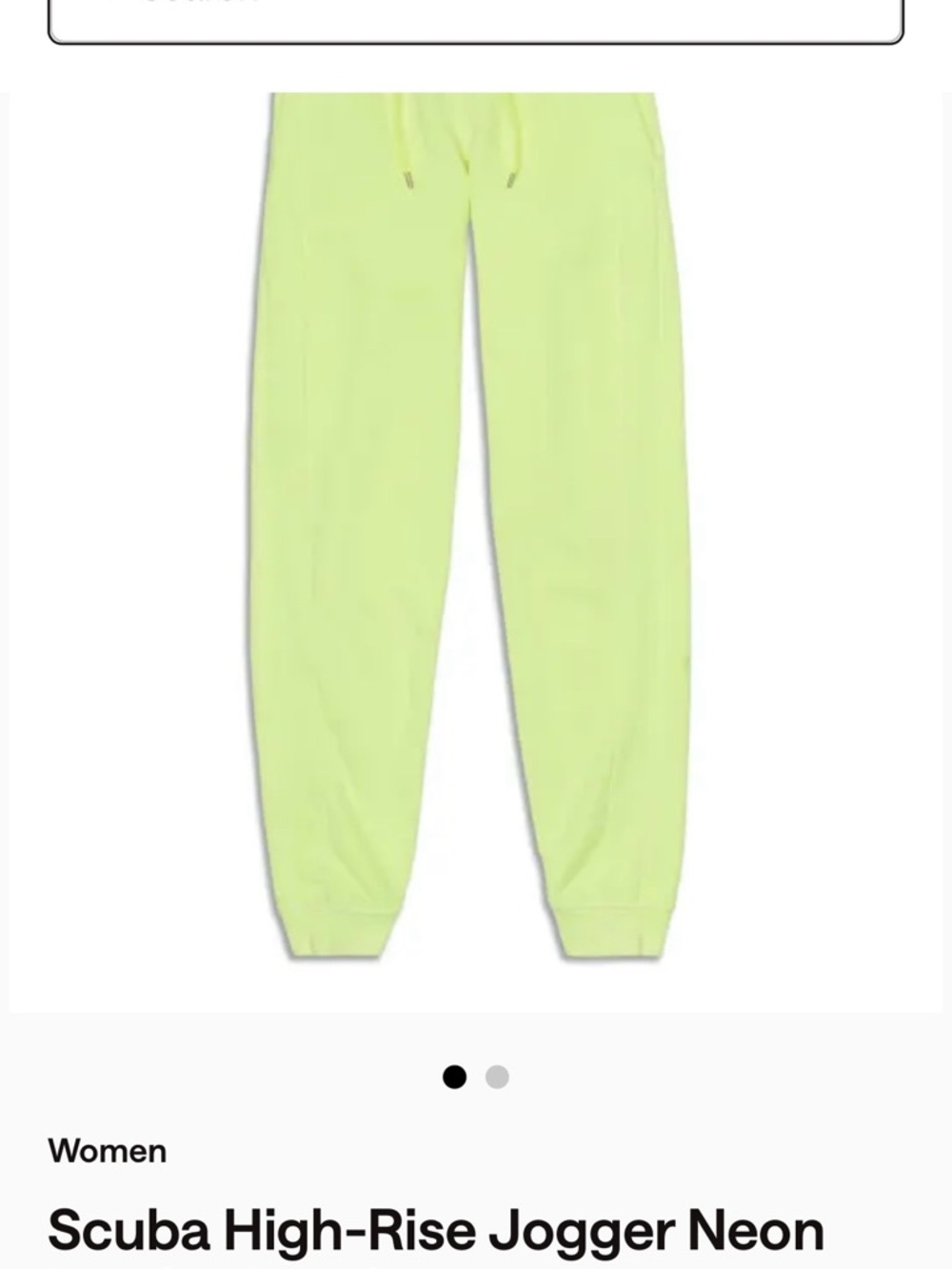 lululemon athletica Neon Yellow Scuba-Style Joggers
